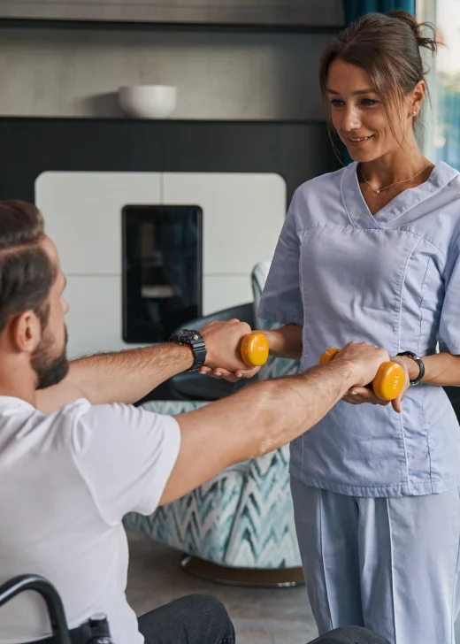 An image of a physiotherapist