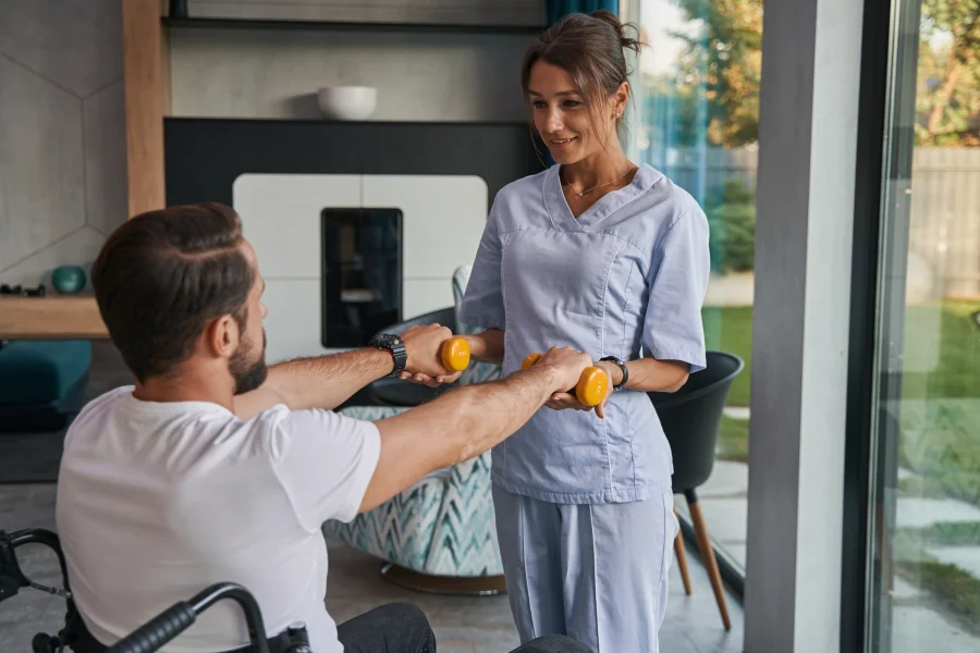 An image of a physiotherapist