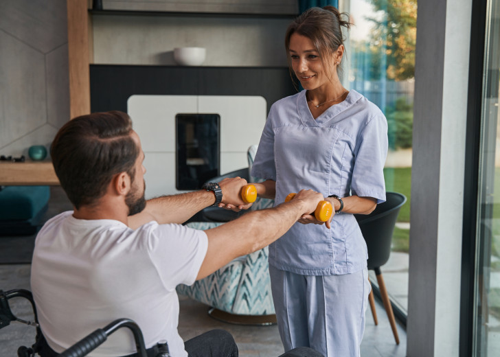An image of a physiotherapist